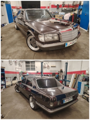 Mercedes S  W126
 FUL WRAP 
 Chrome Black