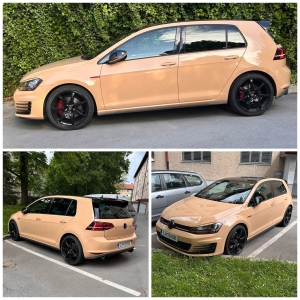 VW Golf 7 GTI
 FUL WRAP
 Desert Storm Yellow